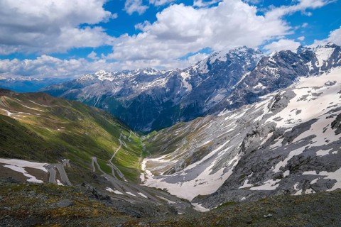 Stilfserjoch, Vinchgau, South Tyrol, Italy, mountain landscape on the Ortler, Stilfser Joch pass