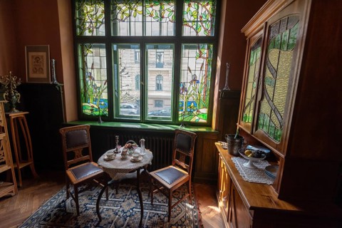 Room in the Art Nouveau Museum, Riga, Latvia, Europe