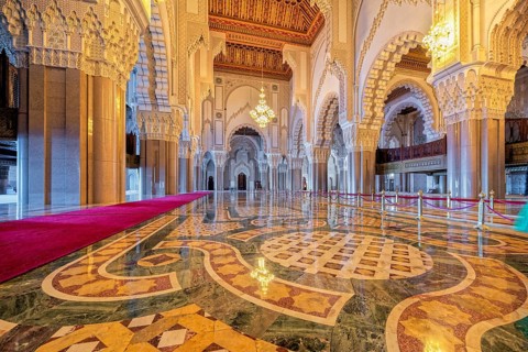 Mosque Hassan II Inside Casablanca Marrekesh Morocco