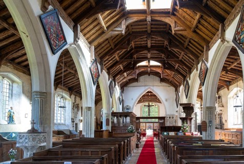 Village parish church of Saints Peter and St Paul, Kedington, Suffolk, England, UK