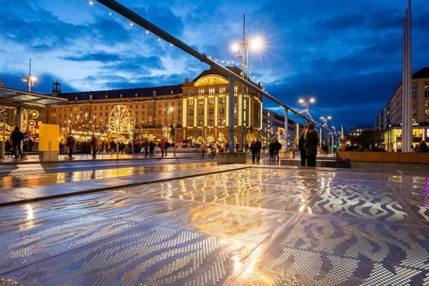 The Dresden Striezelmarkt is a Christmas market in Dresden. It has been held in Advent since 1434,
