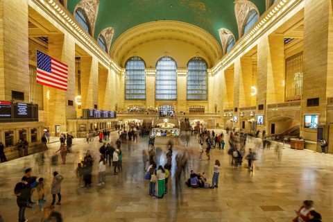 Grand Central Terminal Station Architecture in Manhattan New York, USA, North America