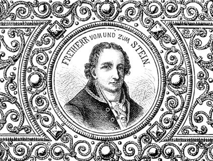 Portrait of the Prussian statesman, reformer and minister Freiherr vom und zum Stein (1757-1831),