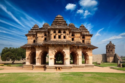 Lotus Mahal. Royal Centre. Hampi, Karnataka, India, Asia