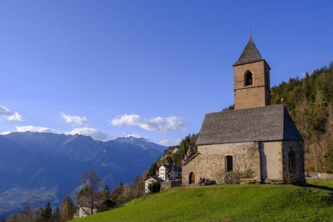 St. Kathrein Church, Hafling, Meran, South Tyrol, Italy, Europe