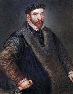 Sir Nicholas Bacon 1510-1579, English politician, father of Francis Bacon. From the book Lodges