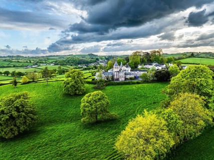 The Priory from a drone, Abbotskerswell Priory, Retirement Village, Abbotskerswell, Newton Abbot,