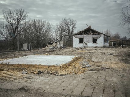 Place where 59 people were killed in a Russian attack by a direct hit from an Iskander missile in
