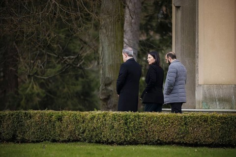 Trilateral meeting at Villa Borsig between Germany, Armenia and Azerbaijan. Annalena Bärbock