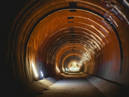 Lined tunnel section in construction lot H53, Brenner Base Tunnel, Wolf, Tyrol, Austria, Europe