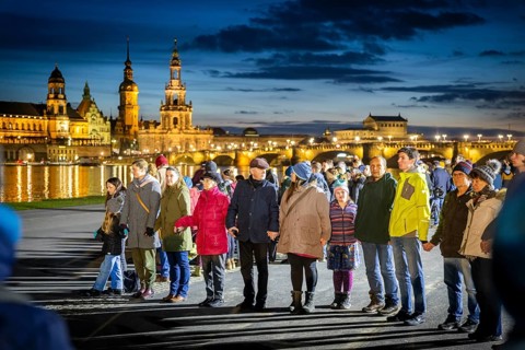 On 13 and 14 February 1945, Dresden was heavily destroyed in three Allied bombing raids. Every