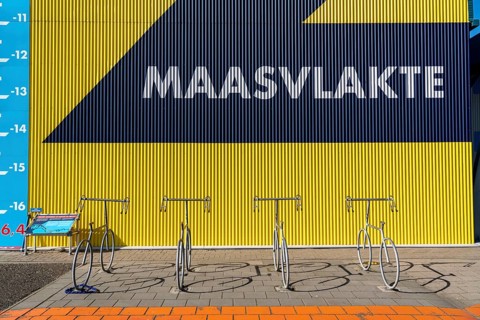 Bicycle stand, in bicycle design, Rotterdam Netherlands
