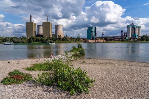 Duisburg-Huckingen gas-fired power station, operated by RWE, on the site of Hüttenwerke Krupp