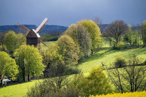 View over Breckerfeld, in the south-east of the Ruhr area, part of the Ennepe-Ruhr district,