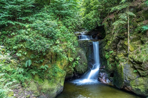 The Geroldsau Waterfall, Geroldsau, Baden-Baden, Baden-Württemberg, Germany, Europe