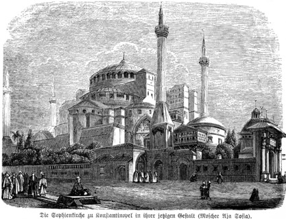 Church of St Sophia in Constantinople, Hagia Sophia in Istanbul, mosque, former Byzantine church,