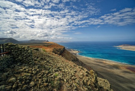 View from the Mirador del Río viewpoint designed by artist César Manrique, Lanzarote, Canary