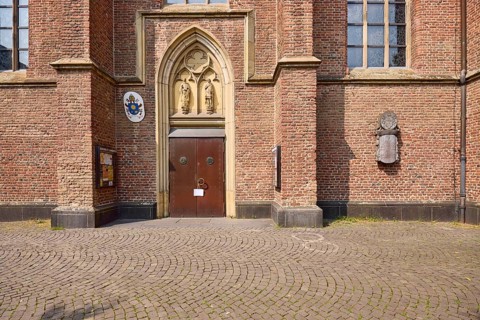 Entrance to St Lambert's Basilica in the old town of Düsseldorf, state capital, independent city,