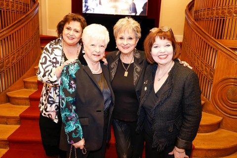 Daniela and Nicole Urbschat, Reni Laur and Dagmar Frederic at the premiere ofOma Trick with