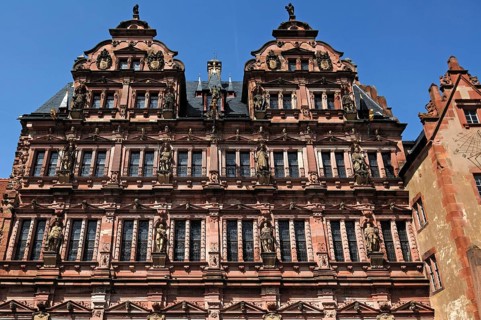 View from the inner courtyard of the façade of the Friedrich Building, built between 1601 and 1607,