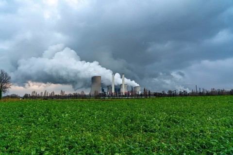 Lignite-fired power plant, RWE Power AG Niederaußem power plant, near Bergheim, North