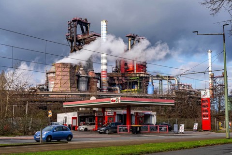 Duisburg-Bruckhausen steel site, ThyssenKrupp Steel, blast furnaces 8 and 9, on