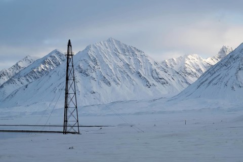 Old airship mast for anchoring Umberto Nobile's airship Norge, Roald Amundsen's North Pole