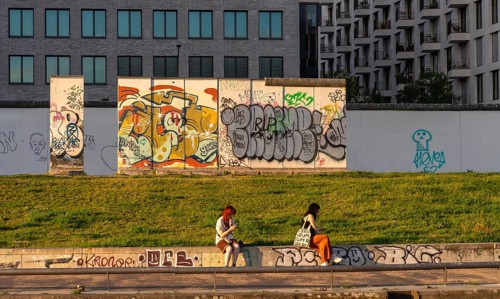 East Side Galery on the banks of the Spree in Mühlenstraße, Berlin, Germany, Europe