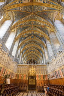 Choir and rood screen in St Cecilia's Cathedral, Albi, Département Tarn, France, Europe