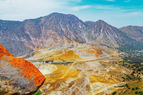 Nisyros volcano view, Nisyros Island, Dodecanese Islands, Greece, Europe