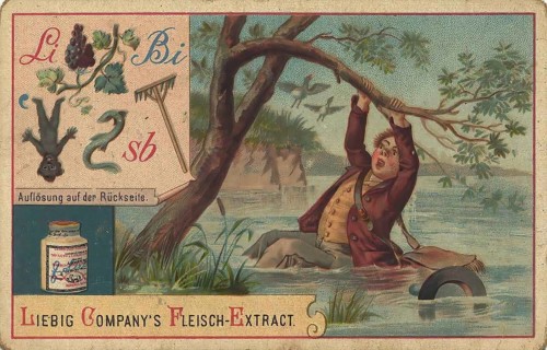 Picture series picture puzzle, Liebig picture, digitally restored reproduction of a collector's