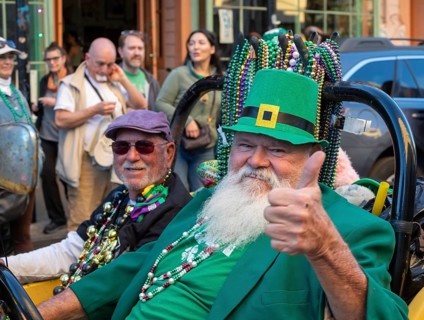 New Orleans, Louisiana - The Downtown Irish Club holds its St Patrick's Day parade through the