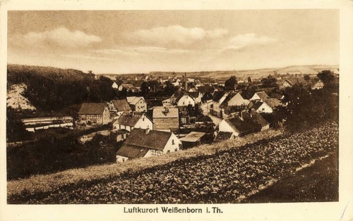 Historical postcard, picture postcard, climatic health resort Weißenborn in Thuringia, Germany,