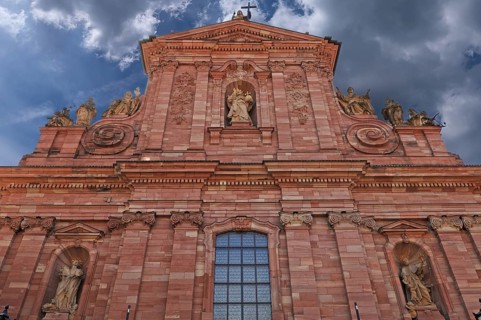 Facade of the Jesuit Church built from 1712 to 1759 in the Baroque style, Richard Hauser Platz,