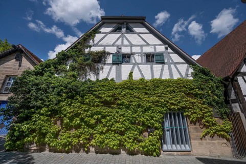 Historic half-timbered house, Forchheim, Upper Franconia, Bavaria, Germany, Europe