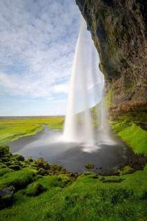 Seljalandsfoss waterfall, long exposure, Seljalandsa river, South Iceland, Iceland, Europe