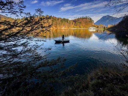 Autumn atmosphere at Hechtsee lake near Kufstein, Tyrol, Austria, Europe