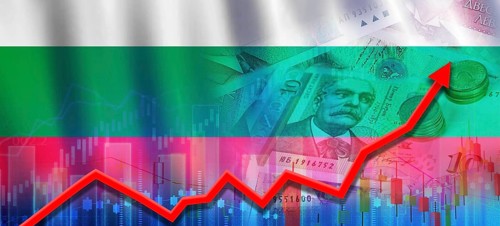 Bulgarian financial growth, economic recovery. Bulgaria economy growth on financial graph