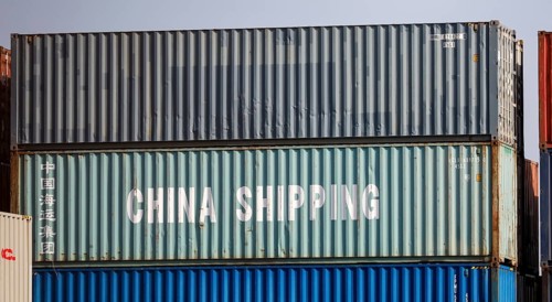 Duisburg, Ruhr Area, North Rhine-Westphalia, Germany - China Shipping, Port of Duisburg, containers