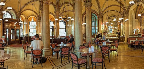 Cafe Central Vienna Interior Panorama Vienna Austria