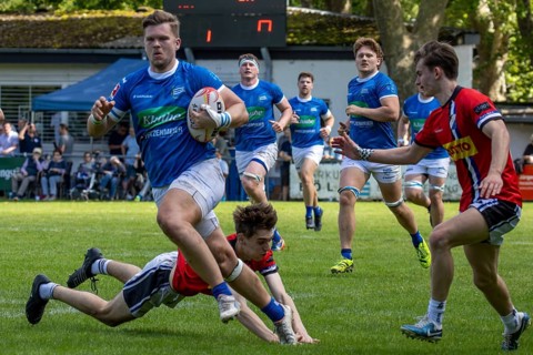 Heidelberg, 25.05.2024, Rugby 1st Bundesliga, Season 2023/24, Quarter-final: SC Neuenheim against