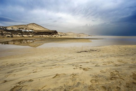 Playa Risco del Paso beach, Playa de Sotavento, Pajara, Fuerteventura, Canary Islands, Spain,