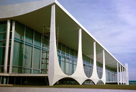 Building of the presidential palace, Palacio da Alvorada, built in 1958 by architect Oscar