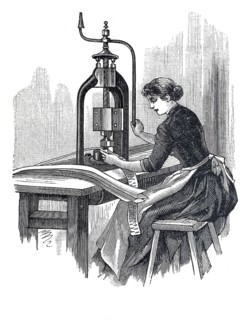 Exhibition on accident prevention in Berlin in 1889, fabrication of steel springs, digital