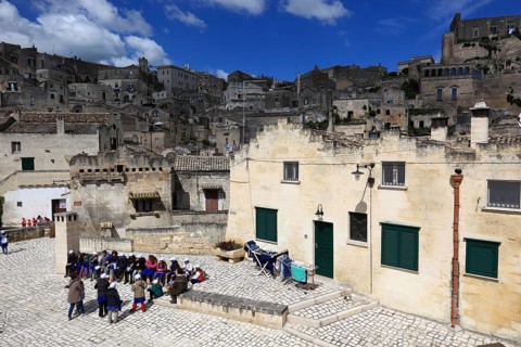 Old town, Sassi, Sassi di Matera cave settlements, UNESCO World Heritage Site, Matera, Basilicata,