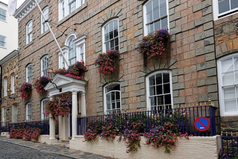 Constables Office in St Peter Port, police station, Channel Island Guernsey, England, Great Britain