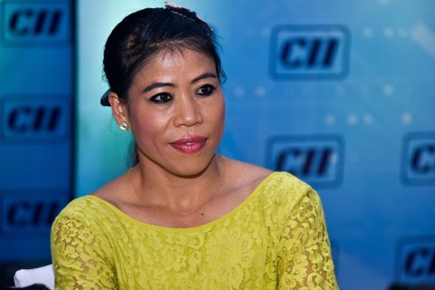 Indian Olympic boxer Mary Kom during the Confederation of Indian Industry (CII) National Council