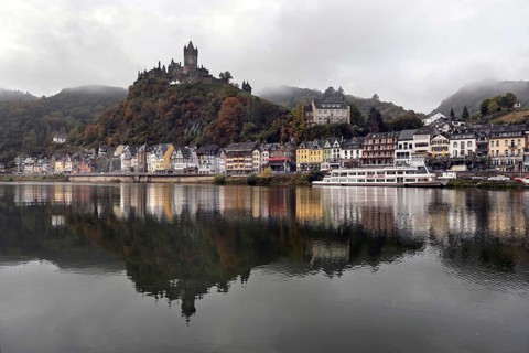 Fog in Cochem on the Moselle, Reichsburg, 01.10.2020