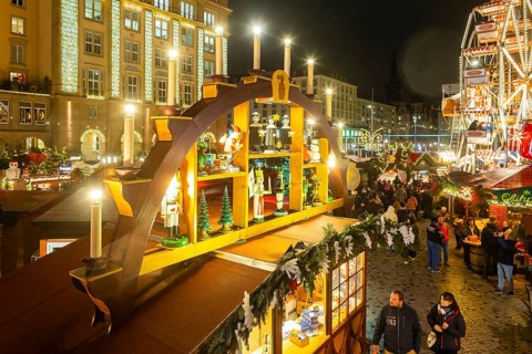 The Dresden Striezelmarkt is a Christmas market in Dresden. It has been held in Advent since 1434,