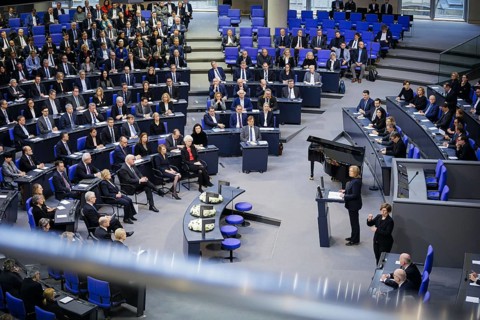 Bärbel Bas (SPD), President of the Bundestag, speaks in the plenary of the German Bundestag on